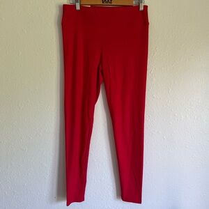 NWT Size L/XL Red Suede Leggings